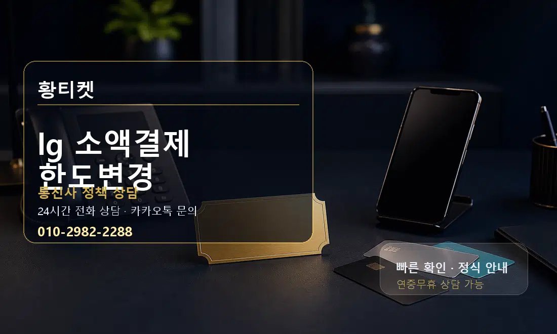 lg 소액결제 한도변경 황티켓 대표 이미지