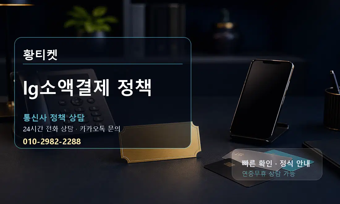 lg소액결제 정책 황티켓 대표 이미지