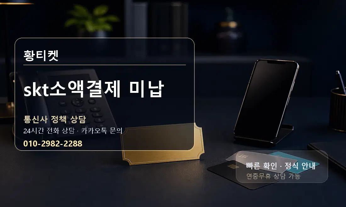 skt소액결제 미납 황티켓 대표 이미지