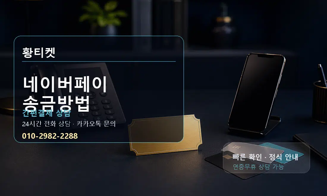 네이버페이 송금방법 황티켓 대표 이미지