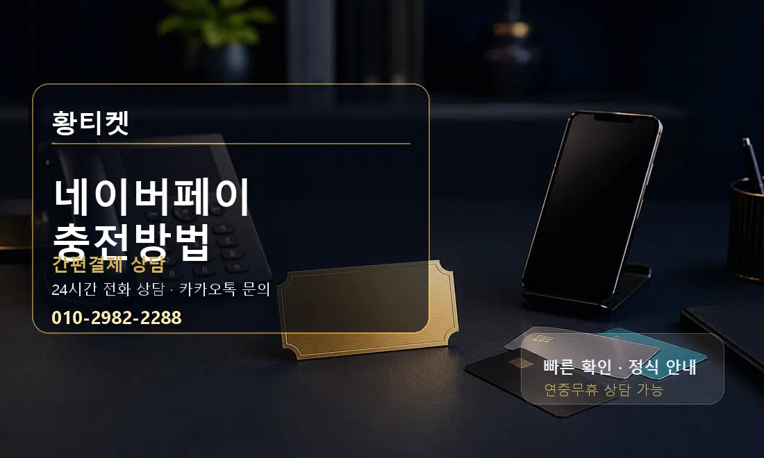 네이버페이 충전방법 황티켓 대표 이미지
