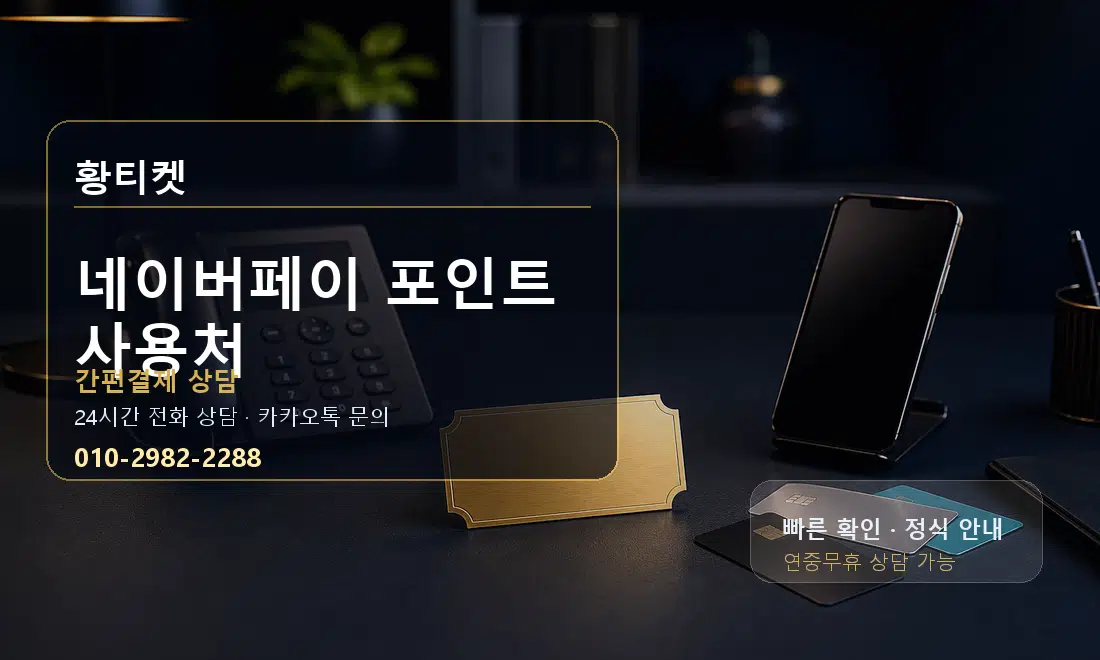 네이버페이 포인트 사용처 황티켓 대표 이미지