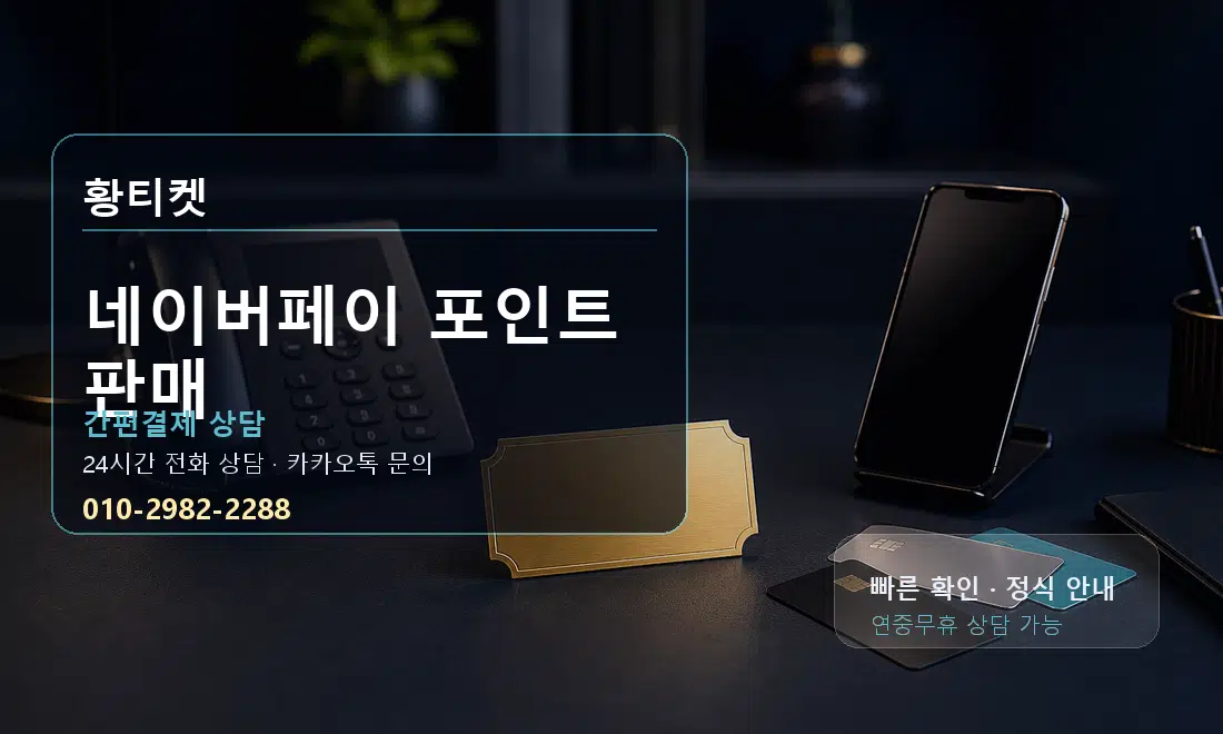 네이버페이 포인트 판매 황티켓 대표 이미지