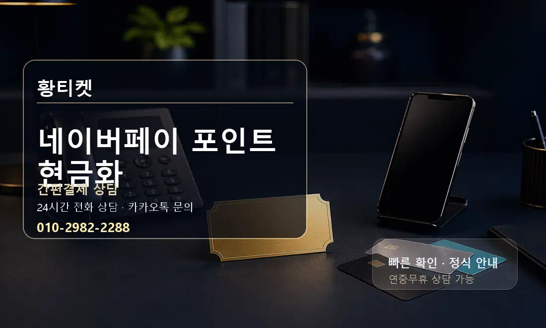 네이버페이 포인트 현금화 황티켓 대표 이미지