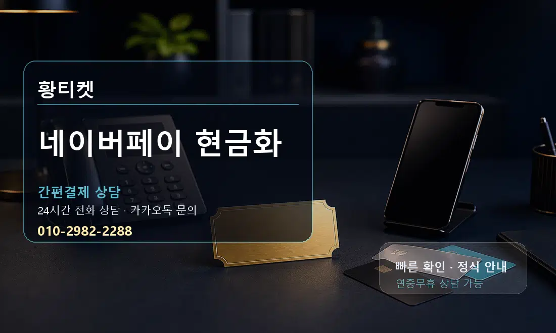네이버페이 현금화 황티켓 대표 이미지