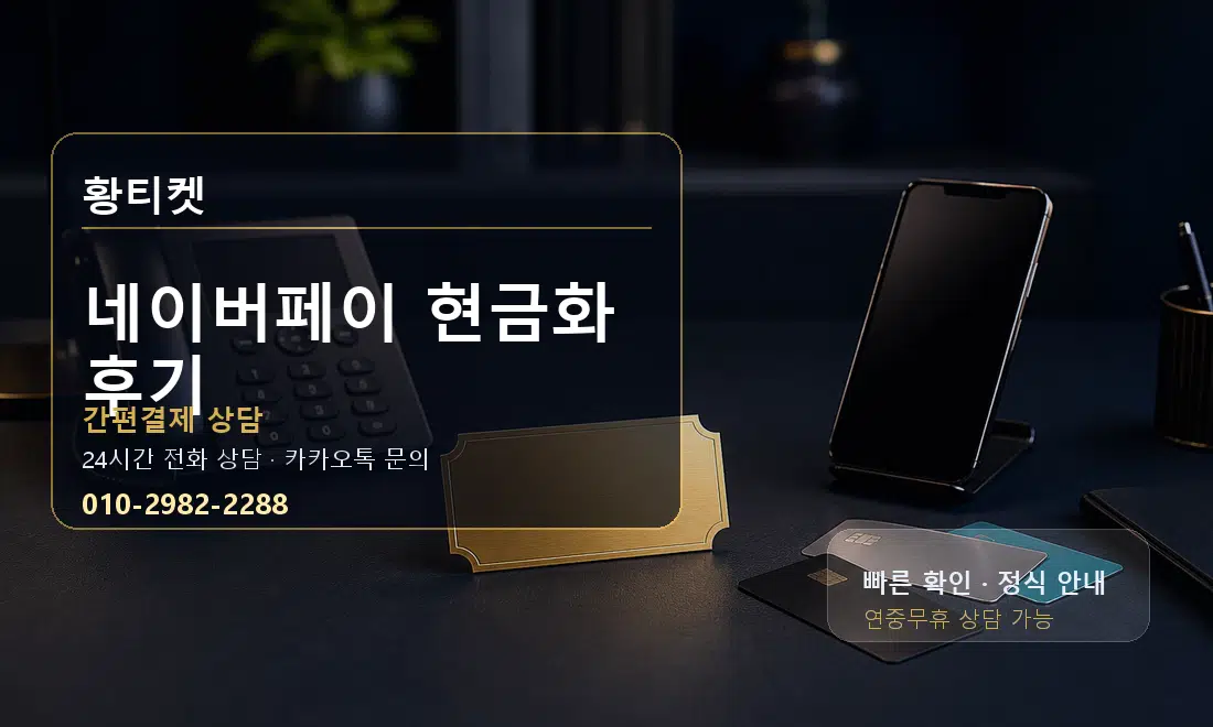 네이버페이 현금화 후기 황티켓 대표 이미지