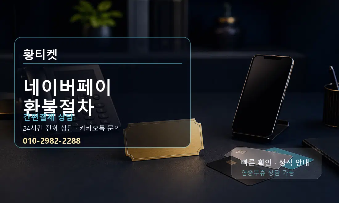네이버페이 환불절차 황티켓 대표 이미지