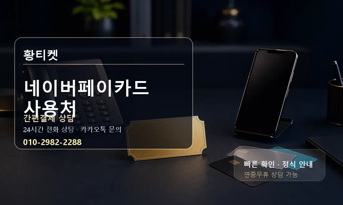 네이버페이카드 사용처 황티켓 대표 이미지