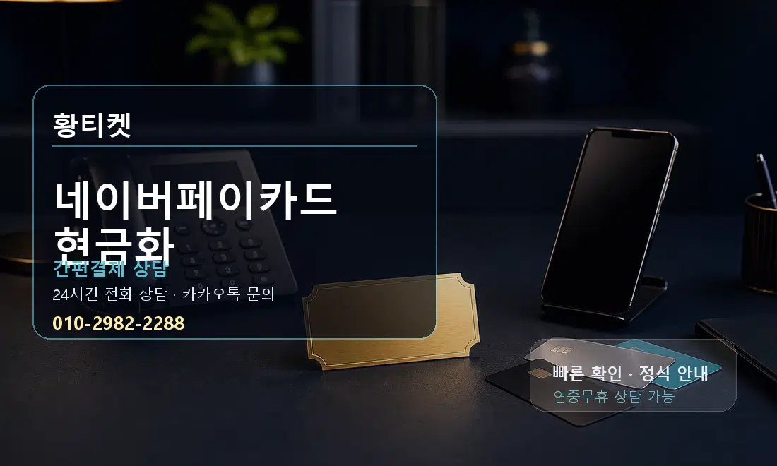 네이버페이카드 현금화 황티켓 대표 이미지