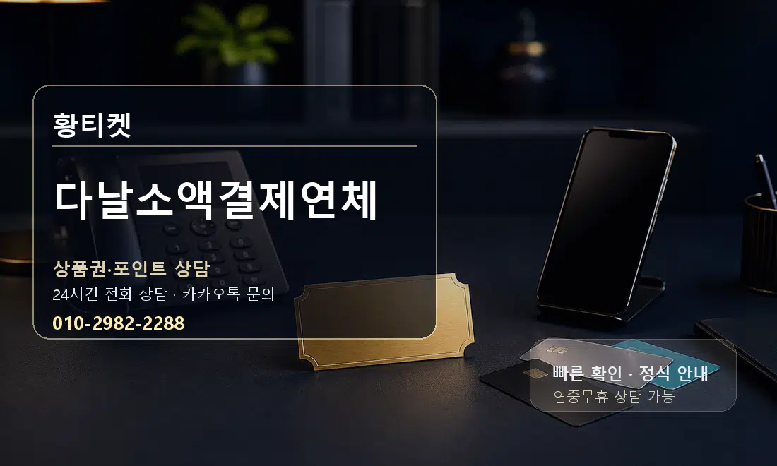 다날소액결제연체 황티켓 대표 이미지