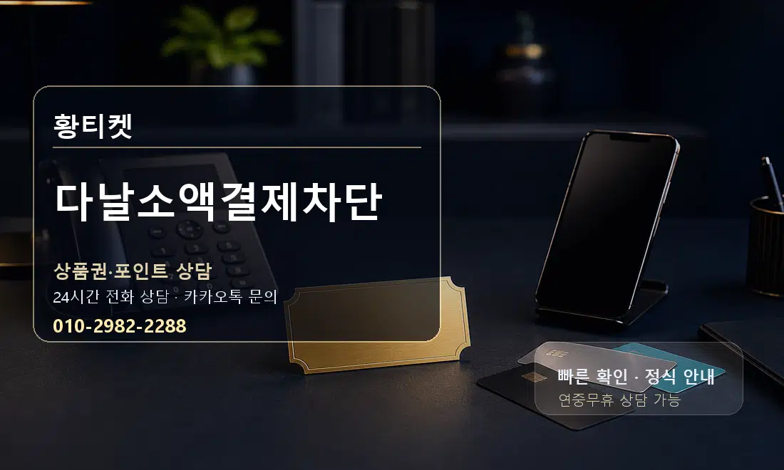 다날소액결제차단 황티켓 대표 이미지