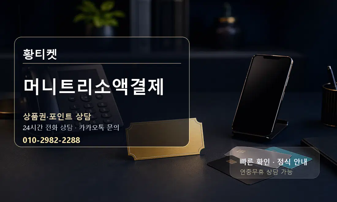 머니트리소액결제 황티켓 대표 이미지