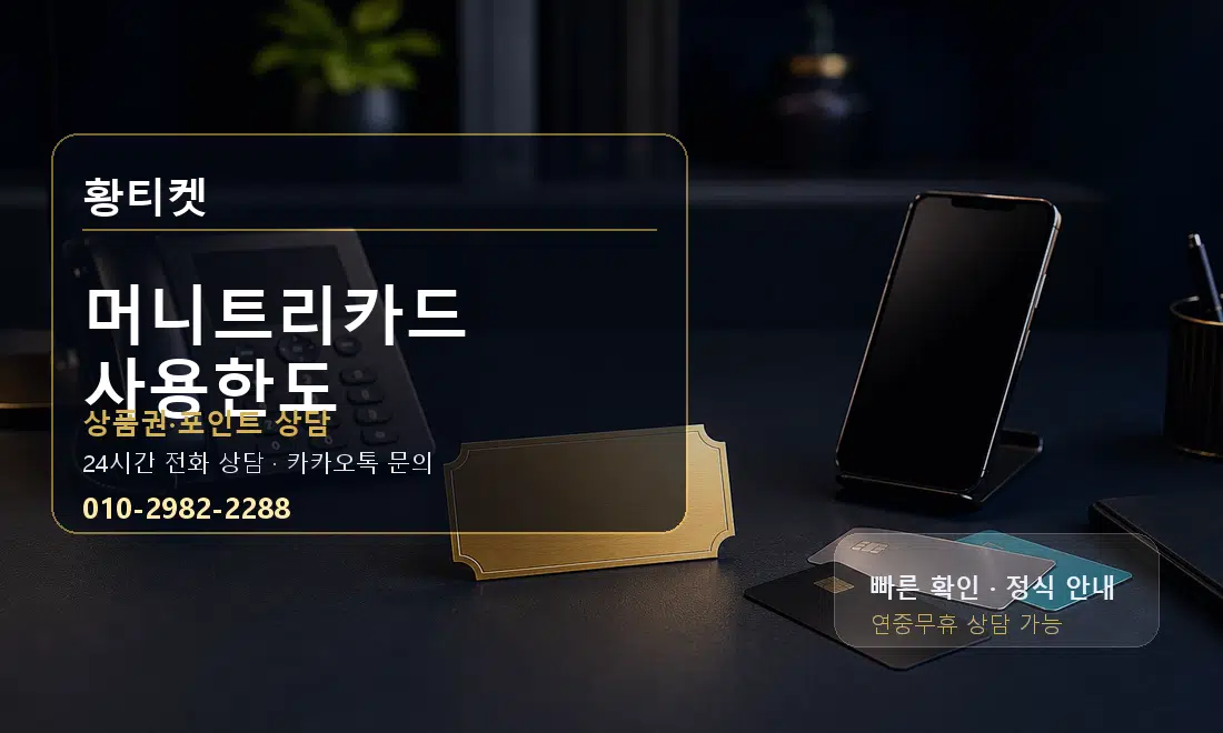 머니트리카드 사용한도 황티켓 대표 이미지