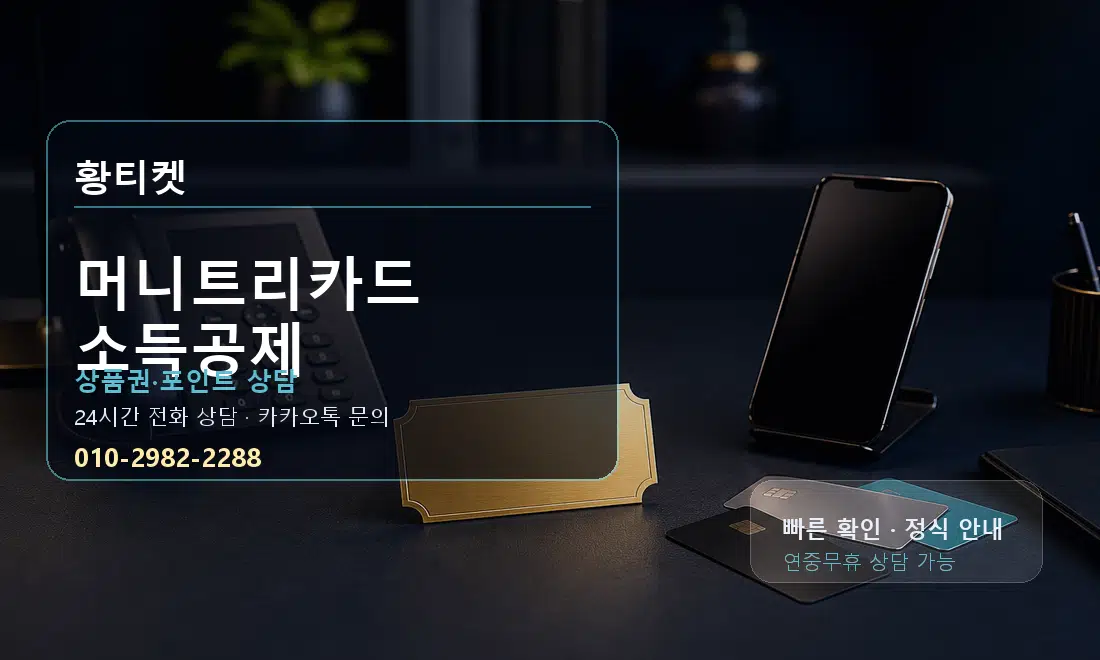 머니트리카드 소득공제 황티켓 대표 이미지