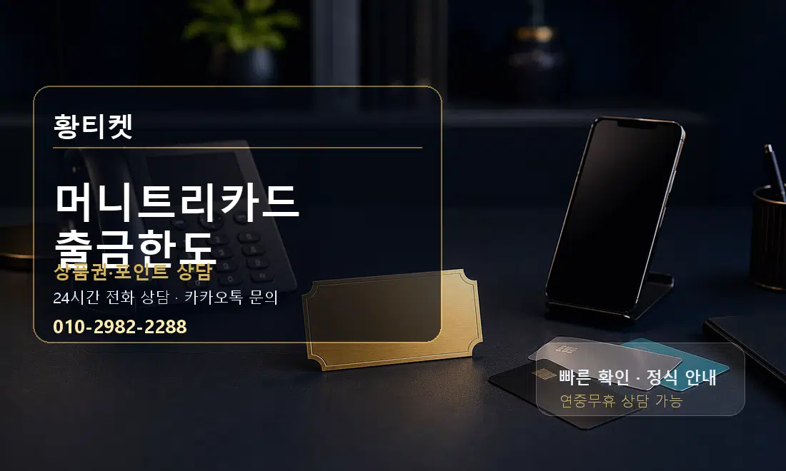 머니트리카드 출금한도 황티켓 대표 이미지