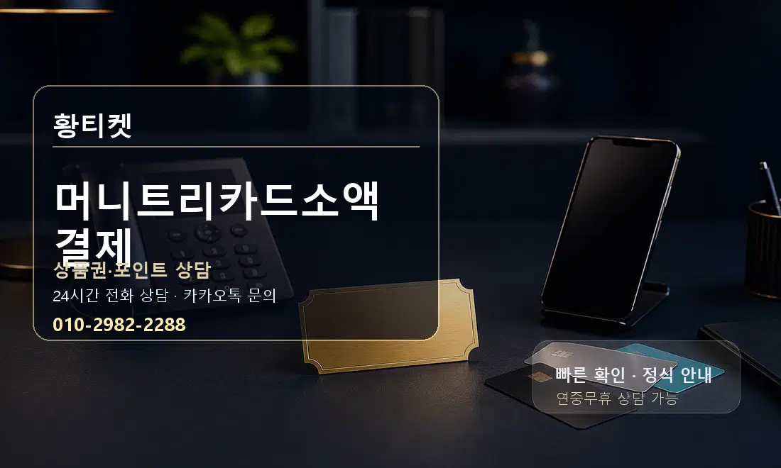 머니트리카드소액결제 황티켓 대표 이미지
