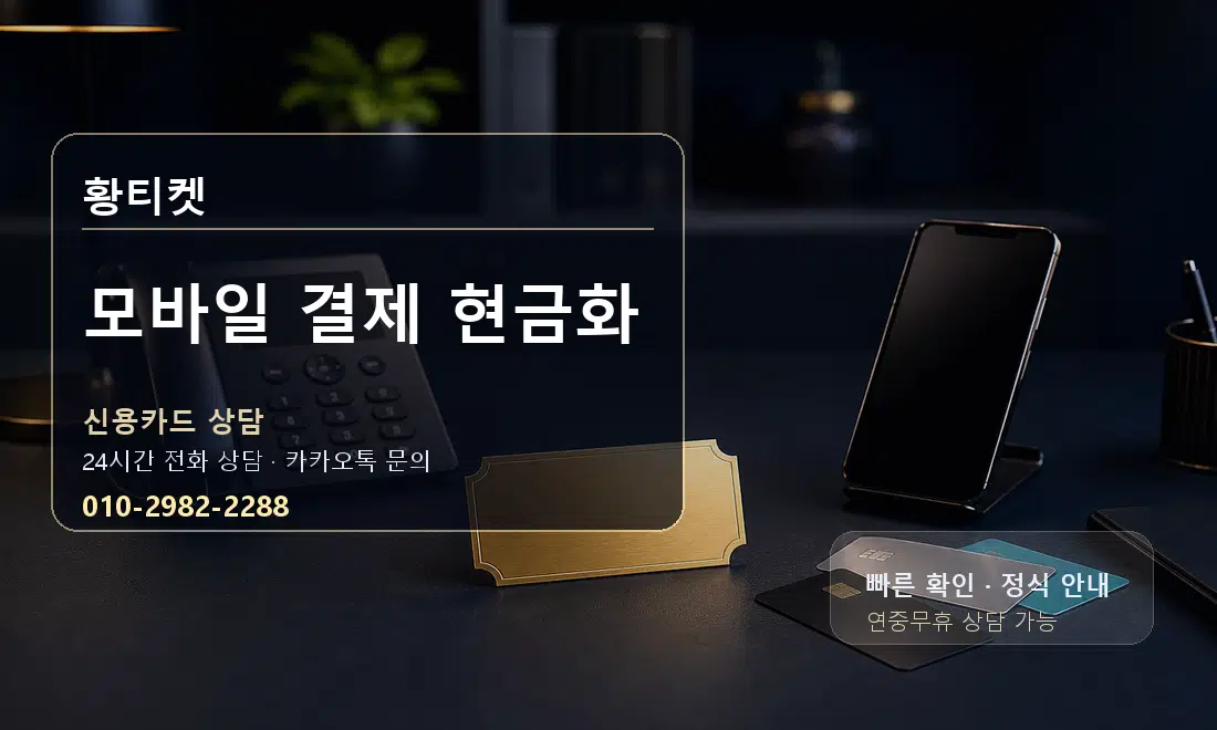 모바일 결제 현금화 황티켓 대표 이미지