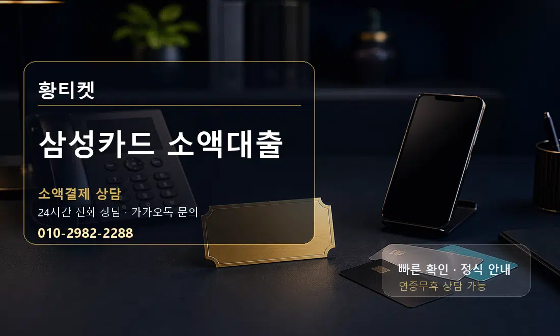 삼성카드 소액대출 황티켓 대표 이미지