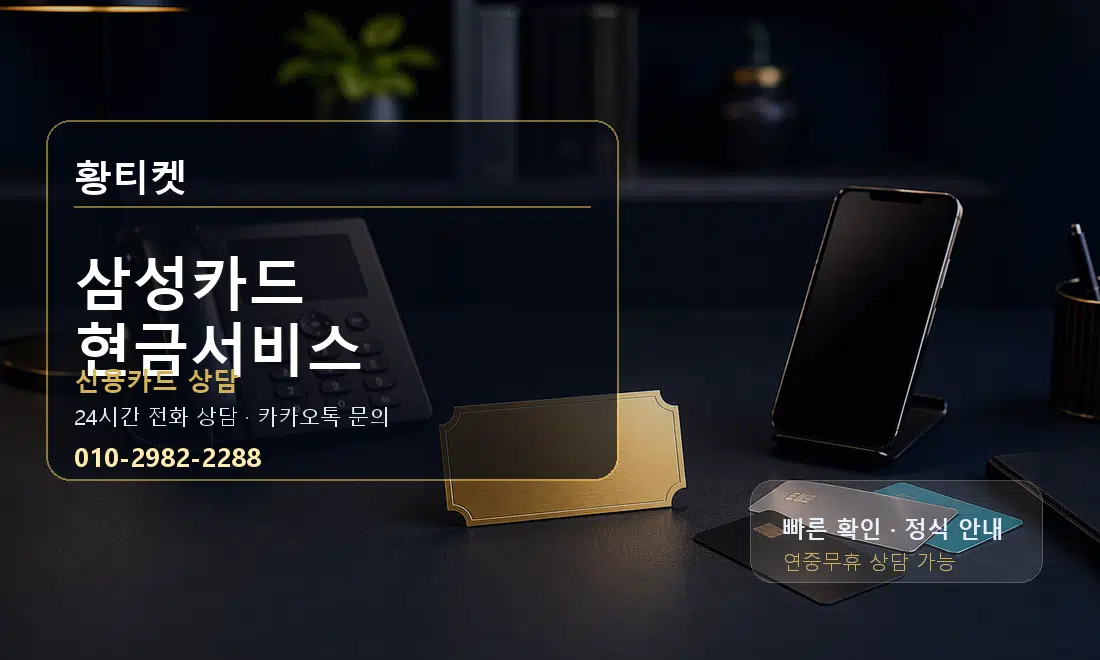 삼성카드 현금서비스 황티켓 대표 이미지