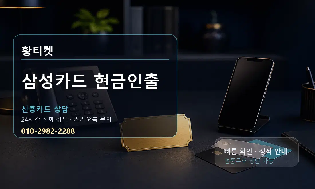삼성카드 현금인출 황티켓 대표 이미지