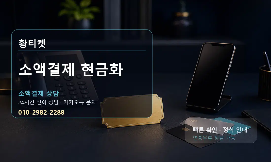 소액결제 현금화 황티켓 대표 이미지