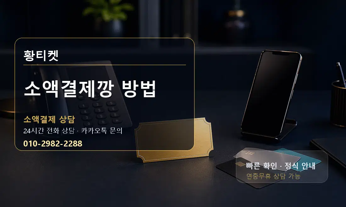 소액결제깡 방법 황티켓 대표 이미지