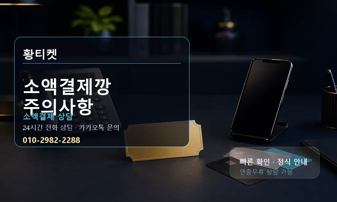 소액결제깡 주의사항 황티켓 대표 이미지