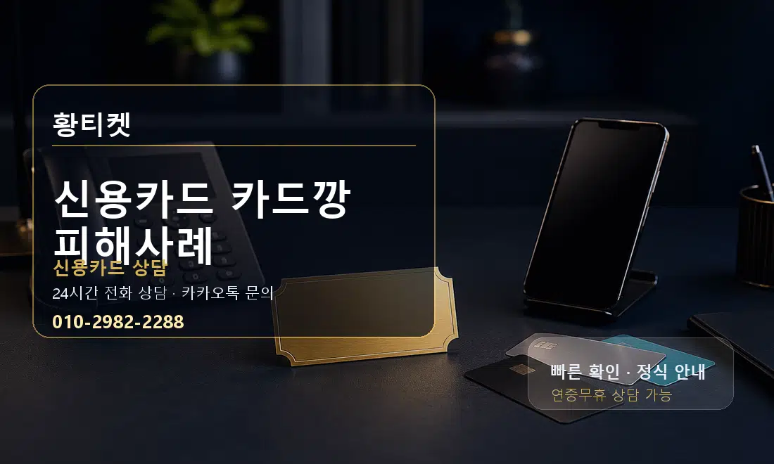신용카드 카드깡 피해사례 황티켓 대표 이미지