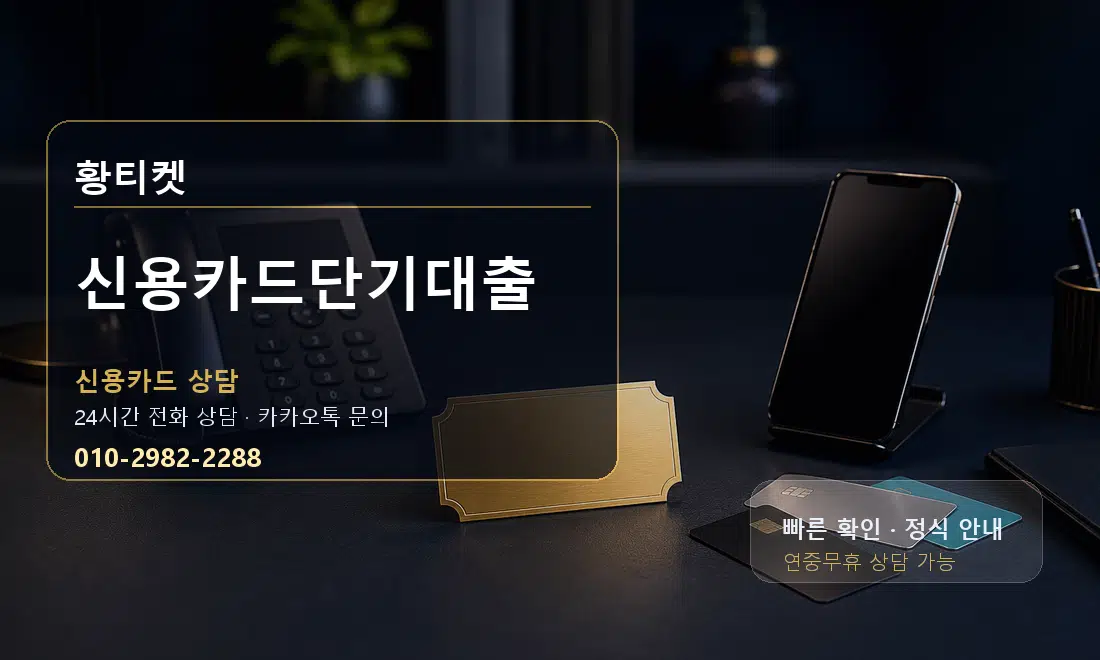 신용카드단기대출 황티켓 대표 이미지
