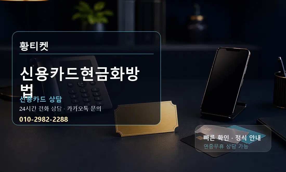 신용카드현금화방법 황티켓 대표 이미지