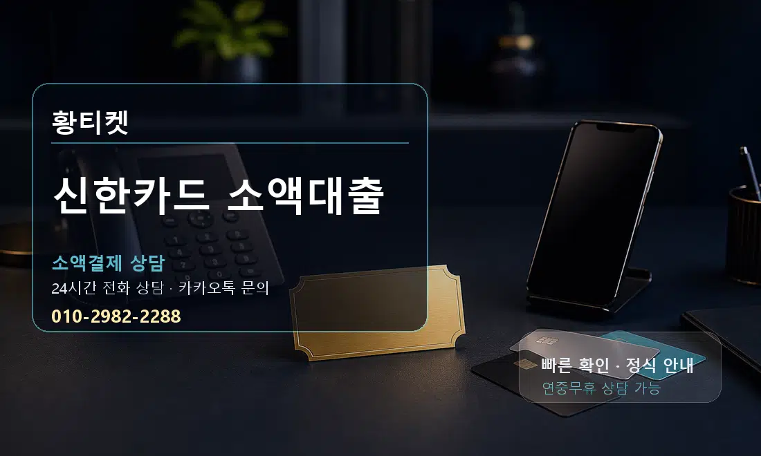 신한카드 소액대출 황티켓 대표 이미지