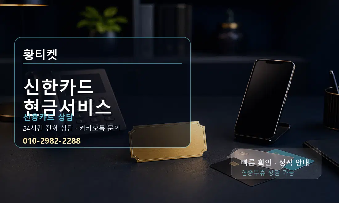 신한카드 현금서비스 황티켓 대표 이미지