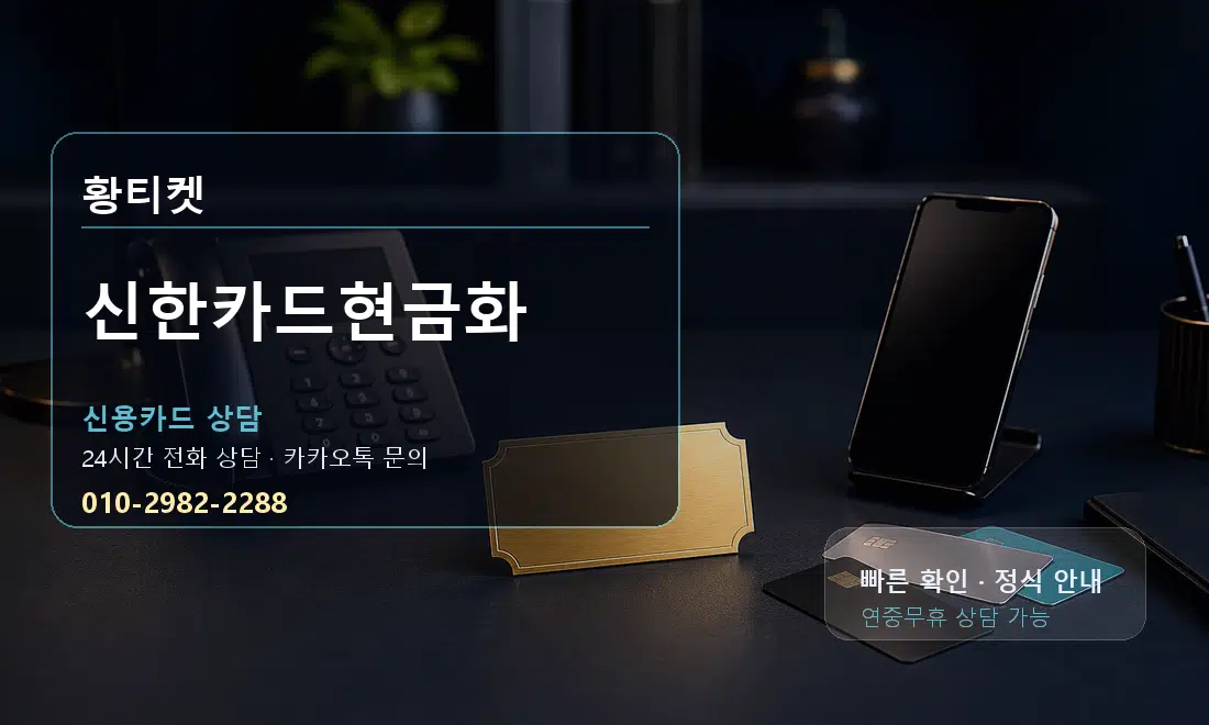 신한카드현금화 황티켓 대표 이미지