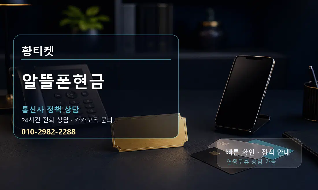 알뜰폰현금 황티켓 대표 이미지