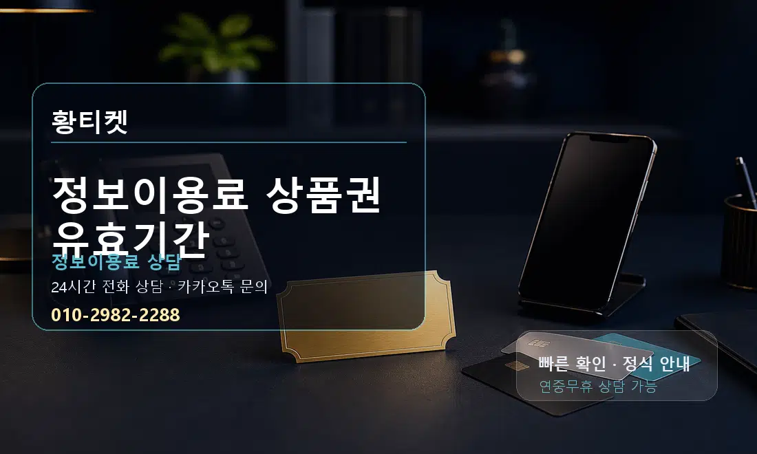 정보이용료 상품권 유효기간 황티켓 대표 이미지