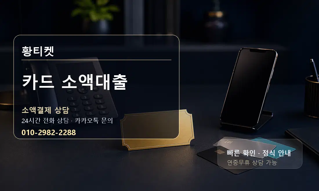 카드 소액대출 황티켓 대표 이미지