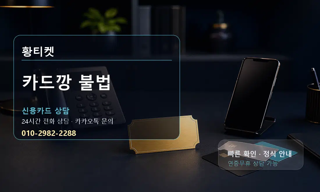 카드깡 불법 황티켓 대표 이미지