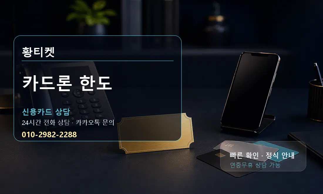카드론 한도 황티켓 대표 이미지