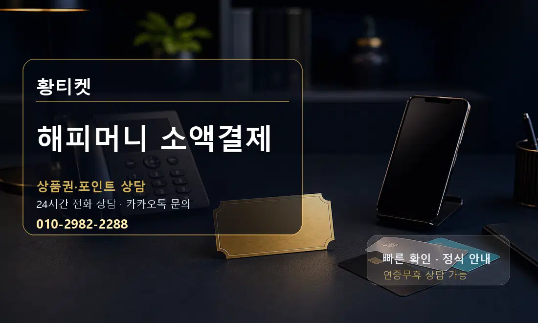 해피머니 소액결제 황티켓 대표 이미지