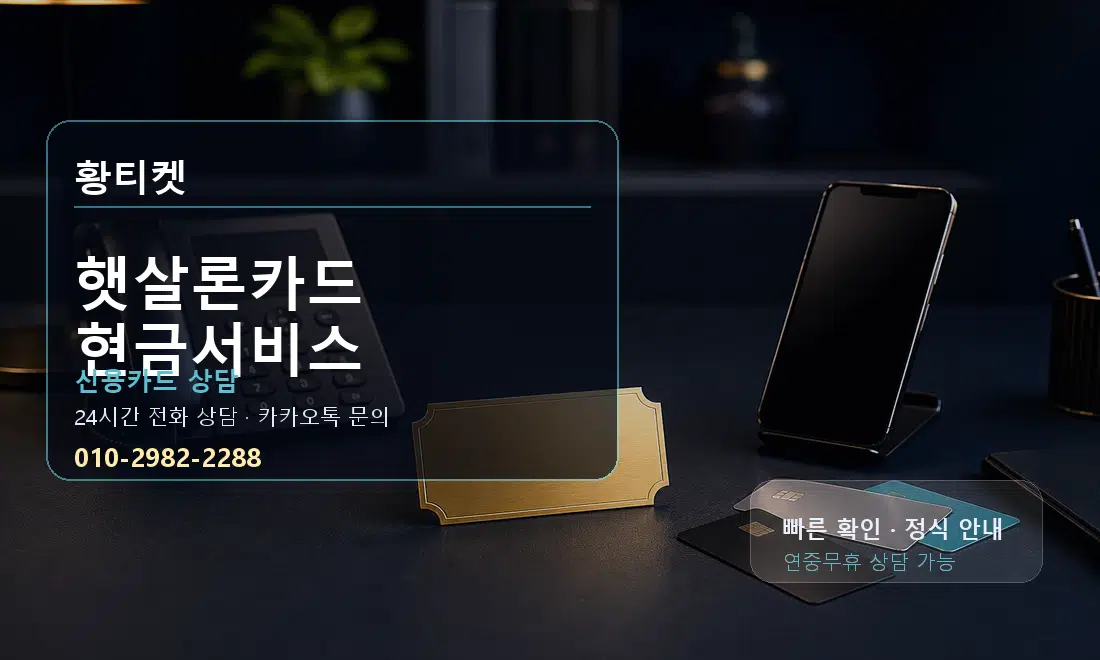 햇살론카드 현금서비스 황티켓 대표 이미지
