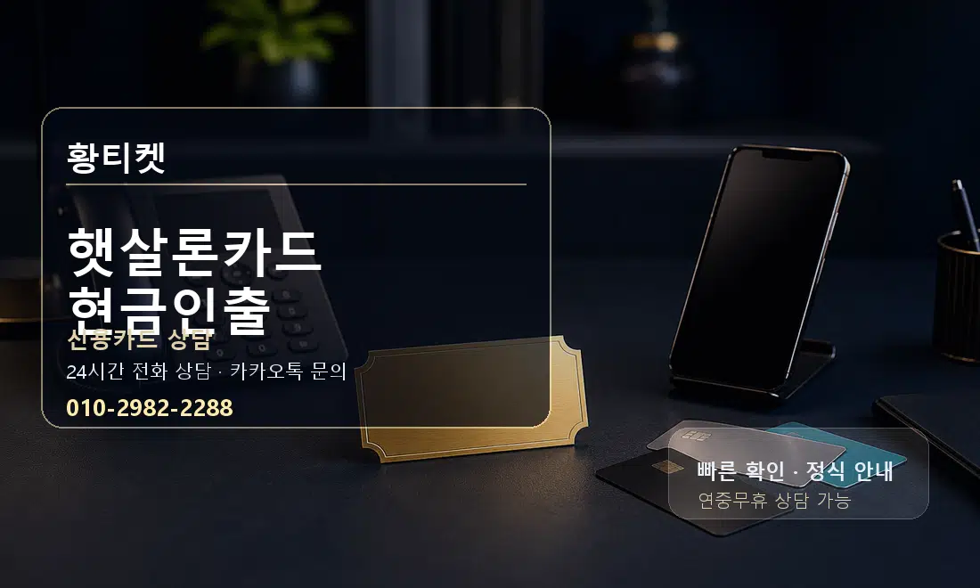 햇살론카드 현금인출 황티켓 대표 이미지