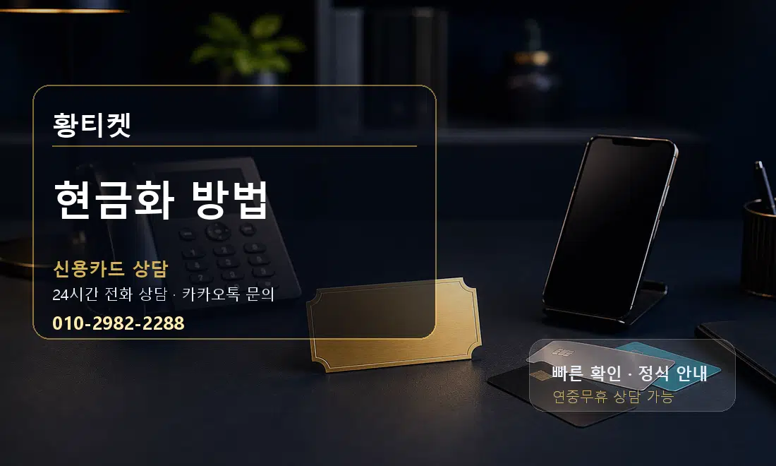 현금화 방법 황티켓 대표 이미지