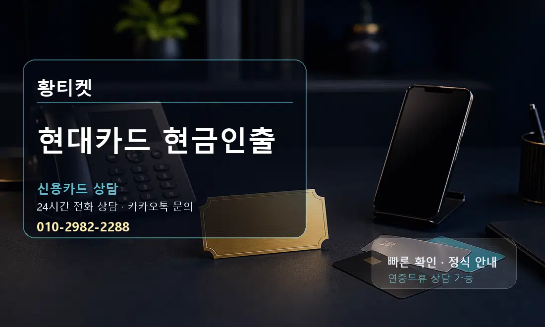 현대카드 현금인출 황티켓 대표 이미지