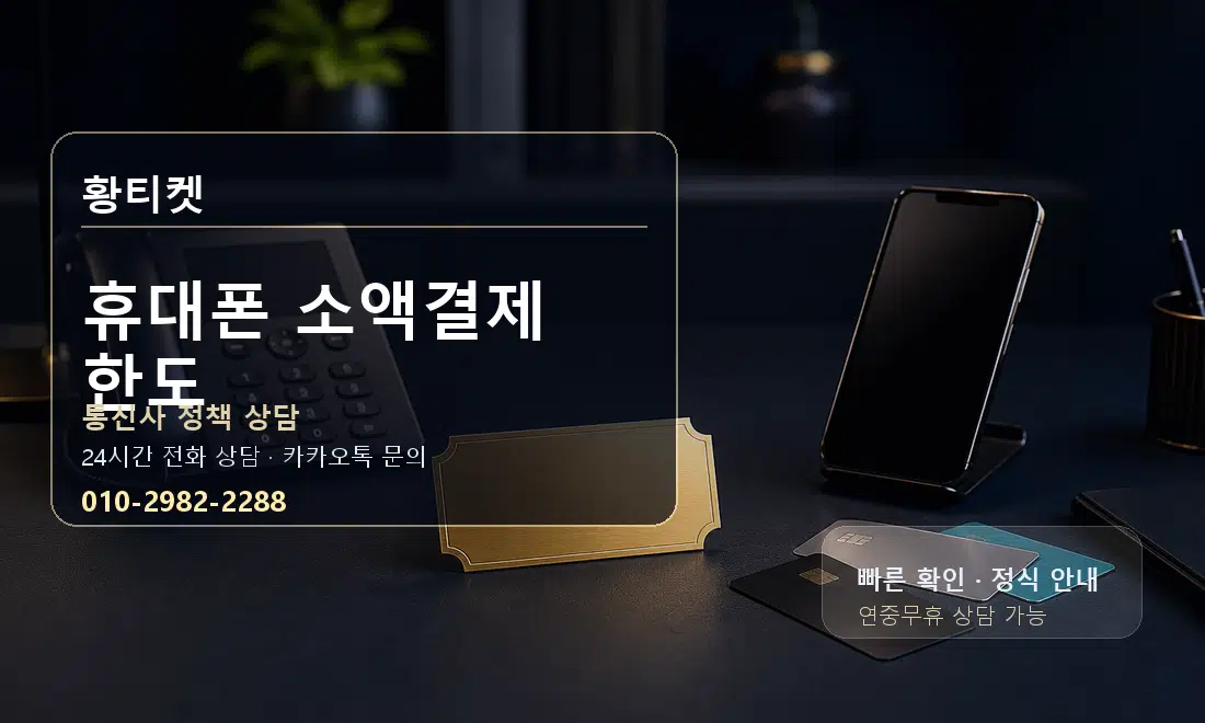 휴대폰 소액결제 한도 황티켓 대표 이미지