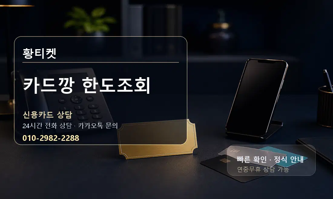 카드깡 한도조회 황티켓 대표 이미지